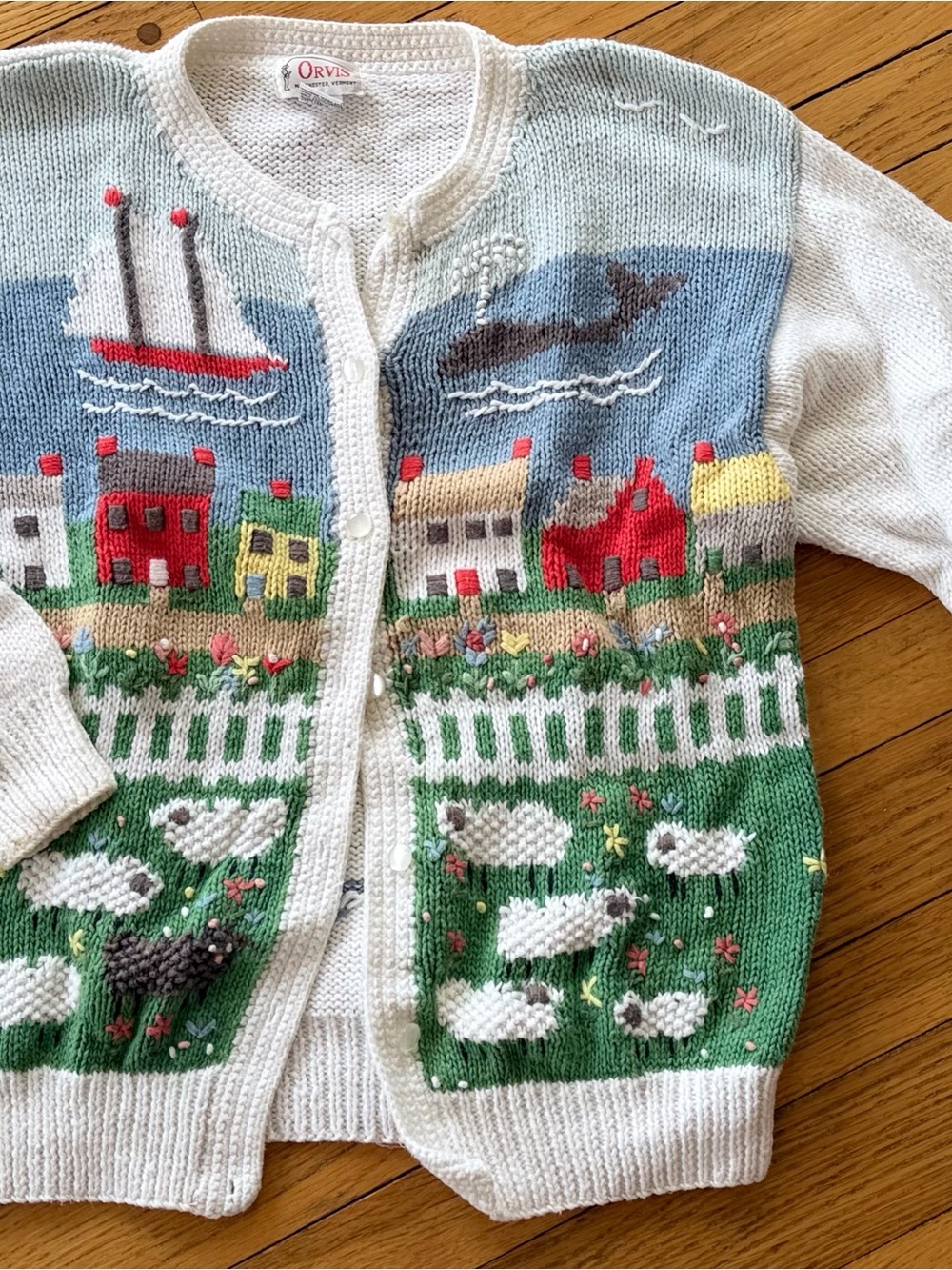 Vintage Orvis Cardigan Sweater - coastal grandma chic